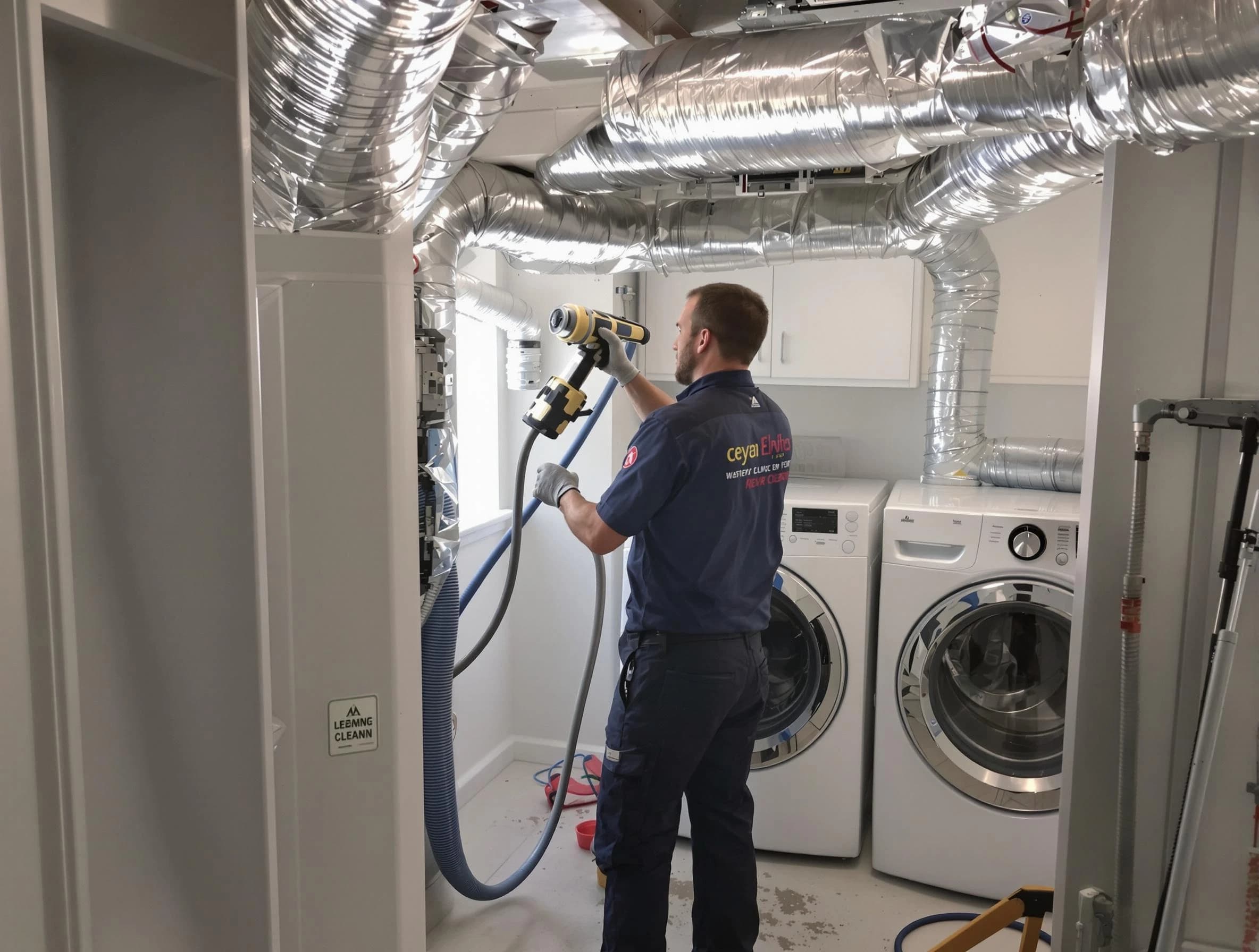 Orem Dryer Vent Cleaning specialist using advanced equipment for thorough duct cleaning in Orem