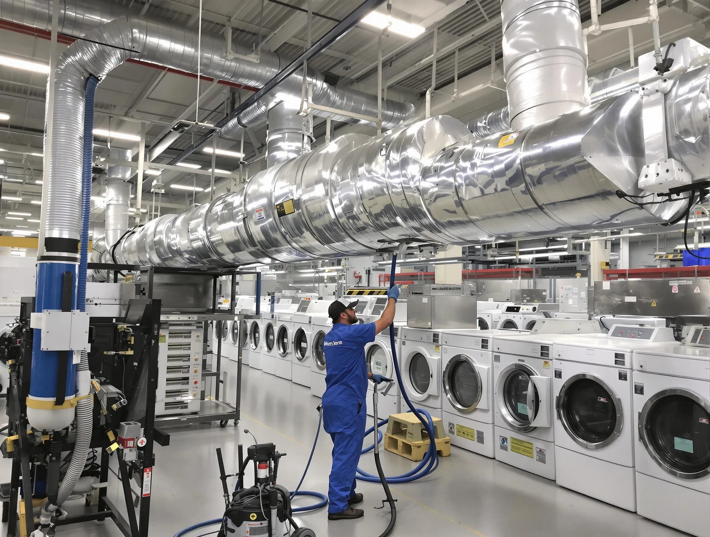 Orem Dryer Vent Cleaning team performing heavy-duty industrial dryer vent cleaning in Orem